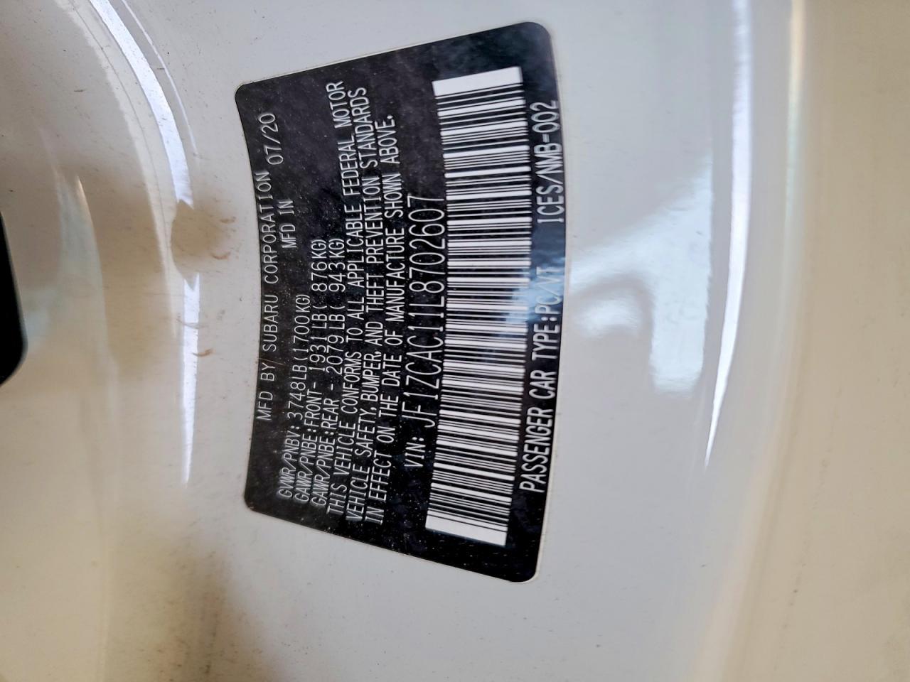 2020 Subaru Brz Limited - zdjęcie 13