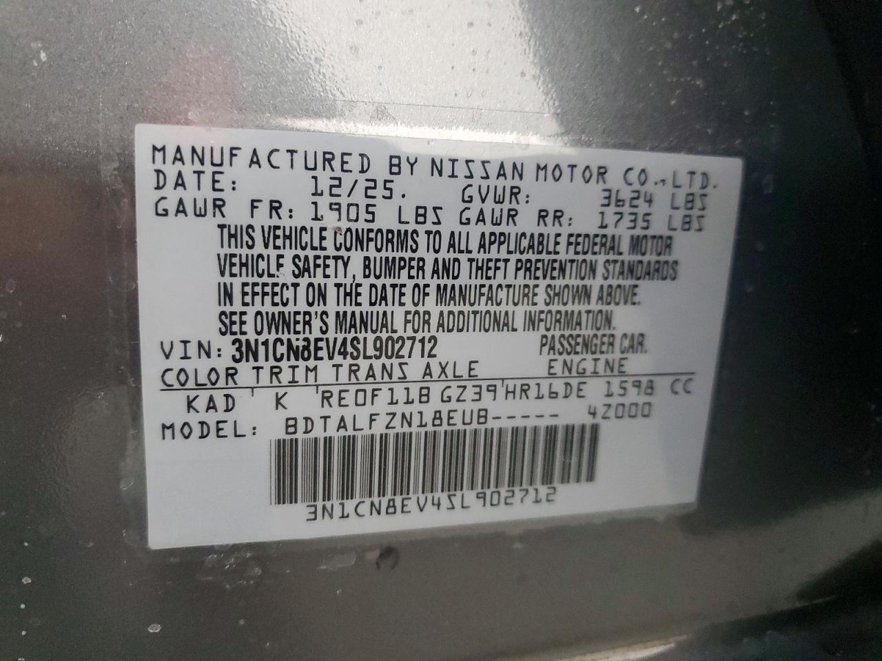 2025 Nissan Versa Sv - zdjęcie 12