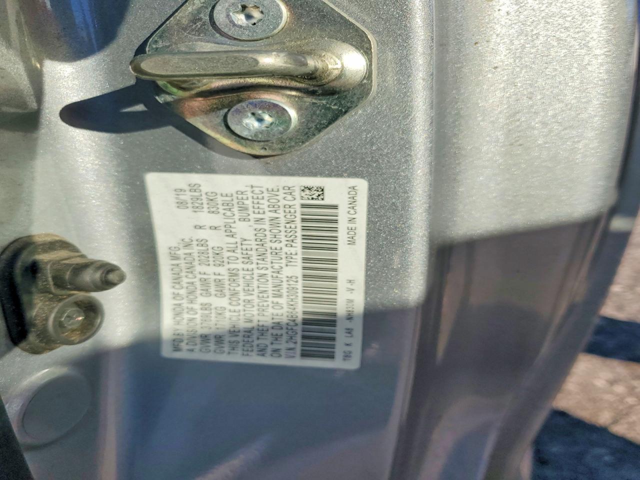 2019 Honda Civic Lx - zdjęcie 12