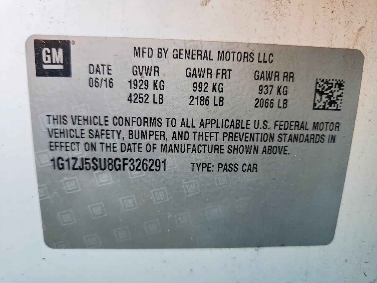 2016 Chevrolet Malibu Hybrid - zdjęcie 12