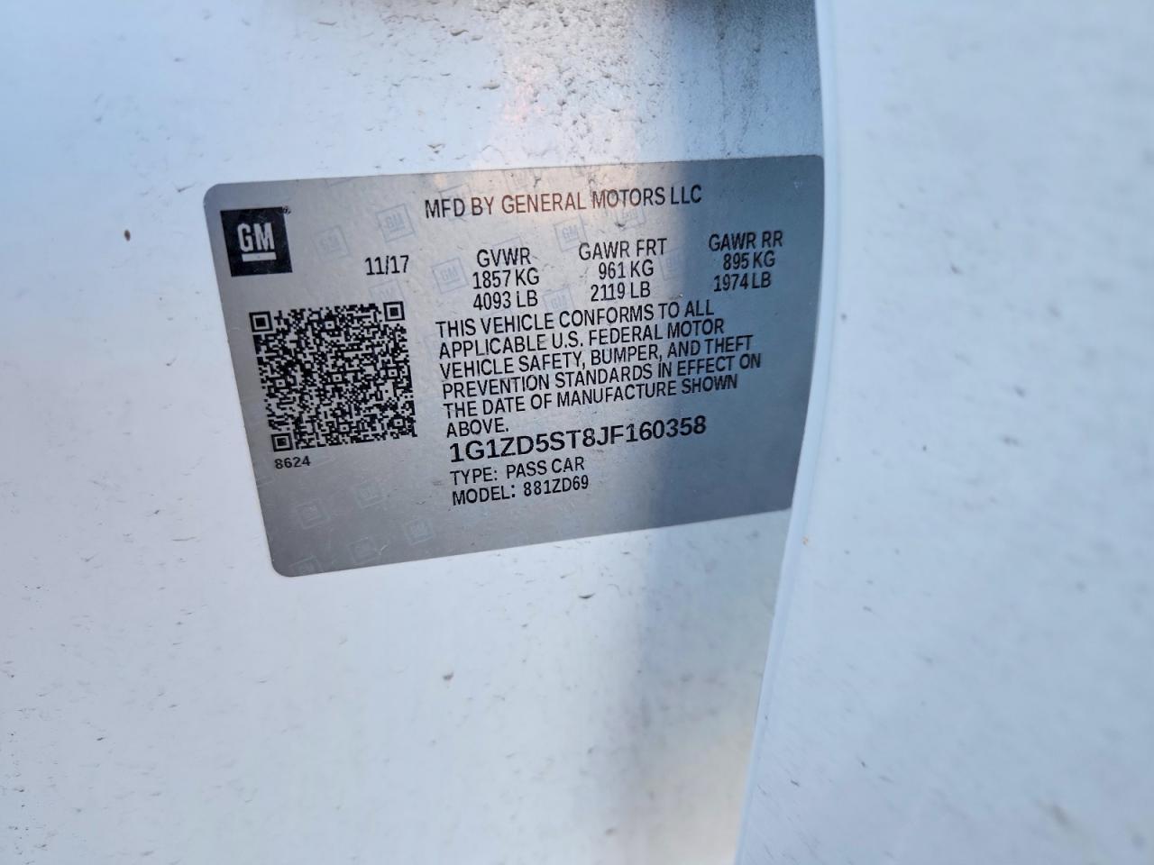 2018 Chevrolet Malibu Lt - zdjęcie 12