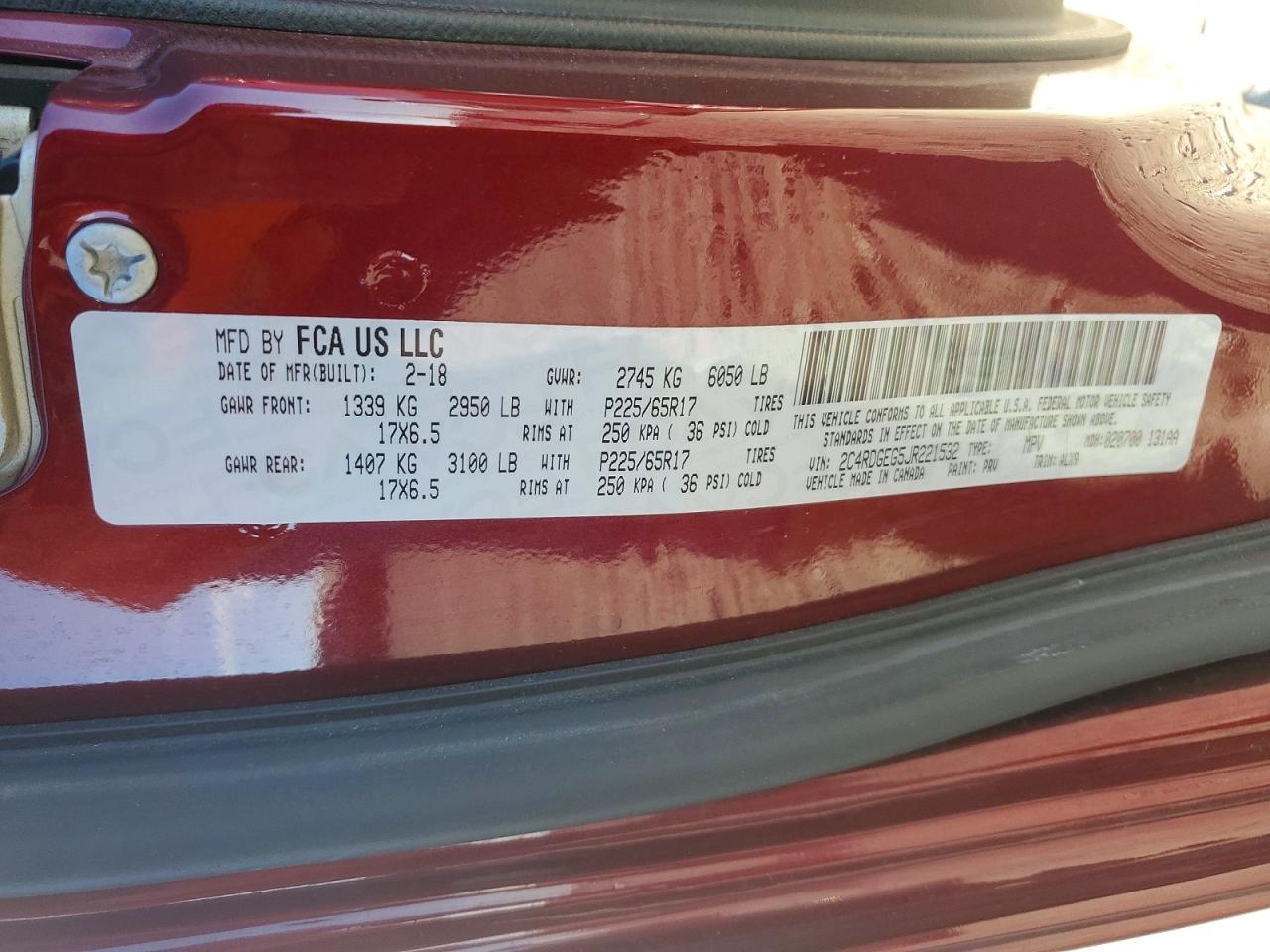 2018 Dodge Grand Caravan Gt - zdjęcie 13