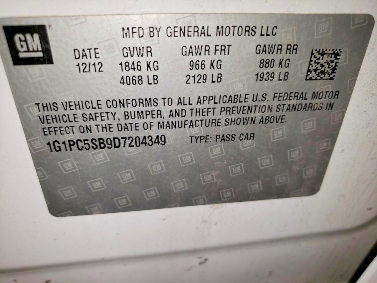 2013 Chevrolet Cruze Lt - zdjęcie 12