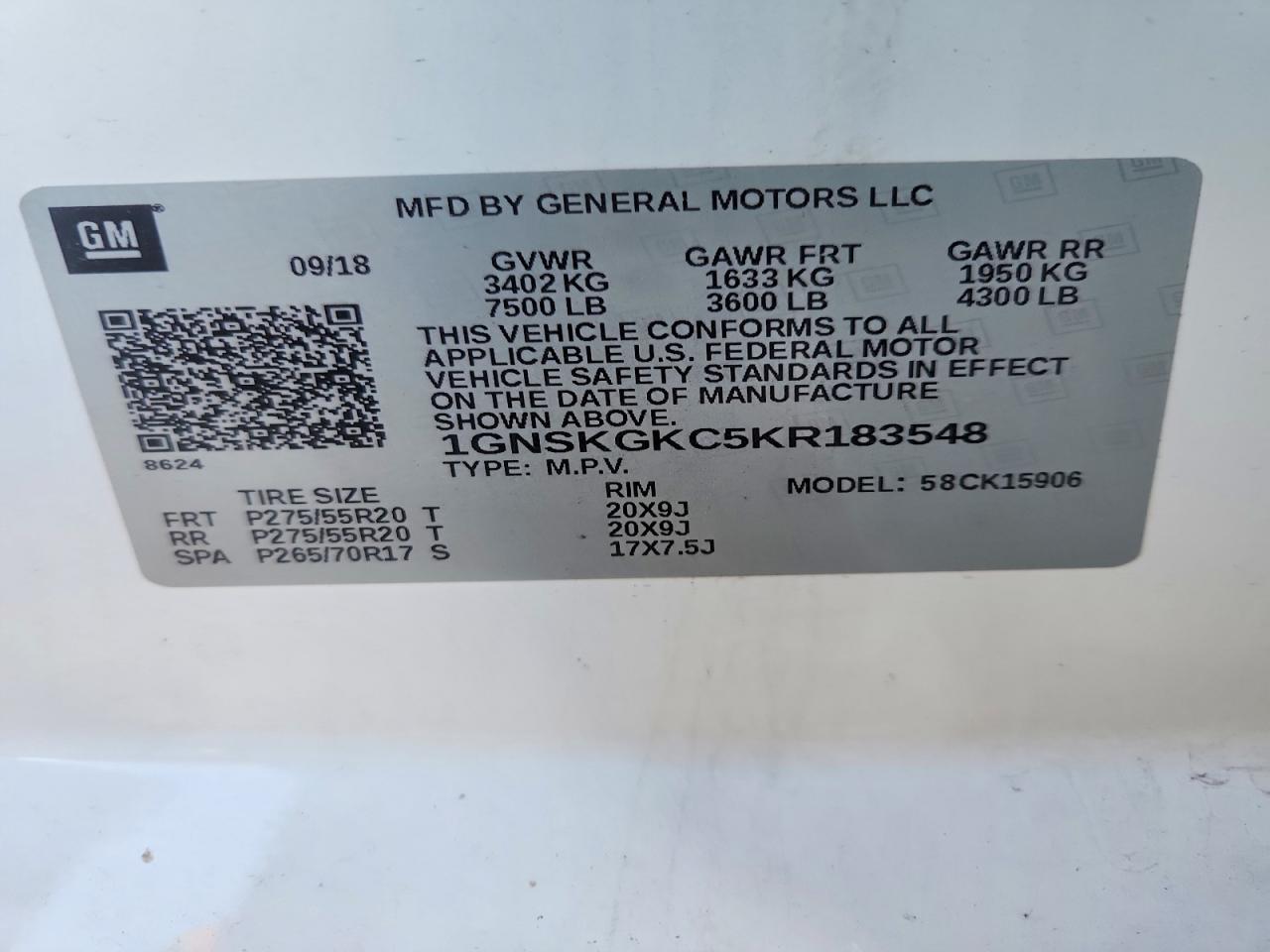 2019 Chevrolet Suburban K1500 Ls - zdjęcie 13