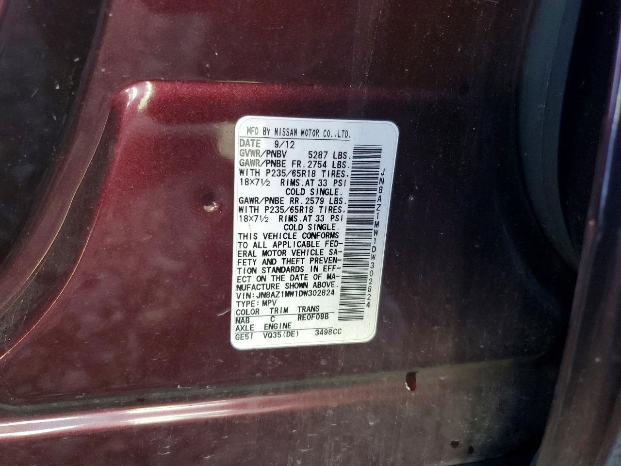 2013 Nissan Murano S - zdjęcie 13