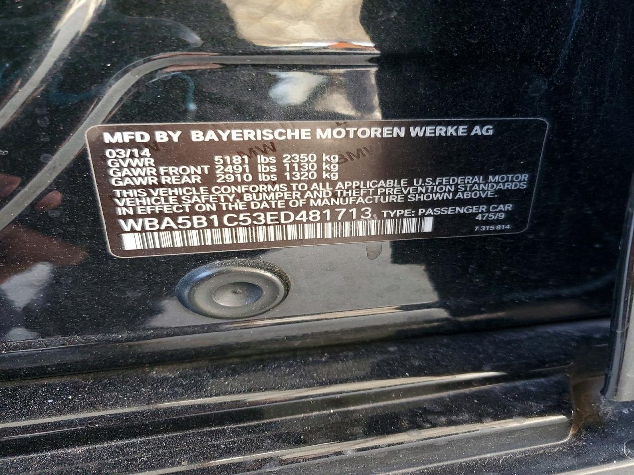 2014 BMW 535 I - zdjęcie 12