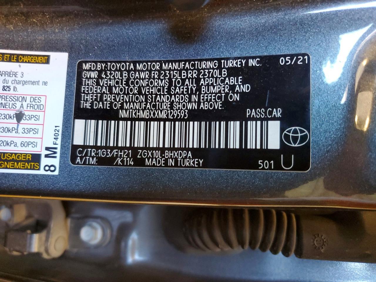 2021 Toyota C-Hr Le - zdjęcie 12