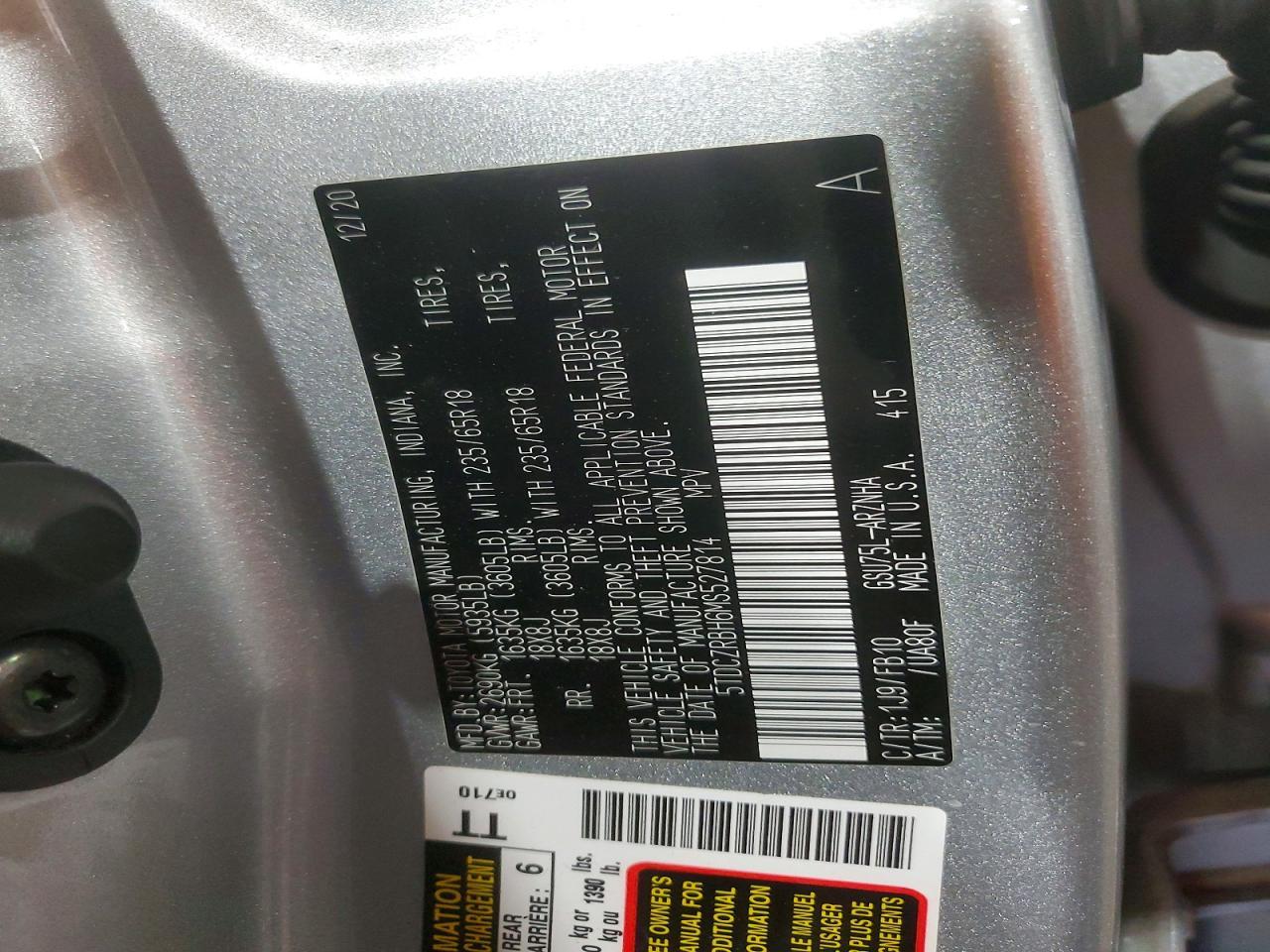 2021 Toyota Highlander L - zdjęcie 13