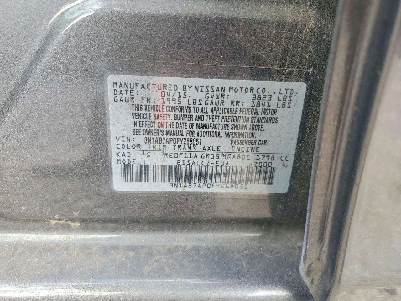 2015 Nissan Sentra S - zdjęcie 12