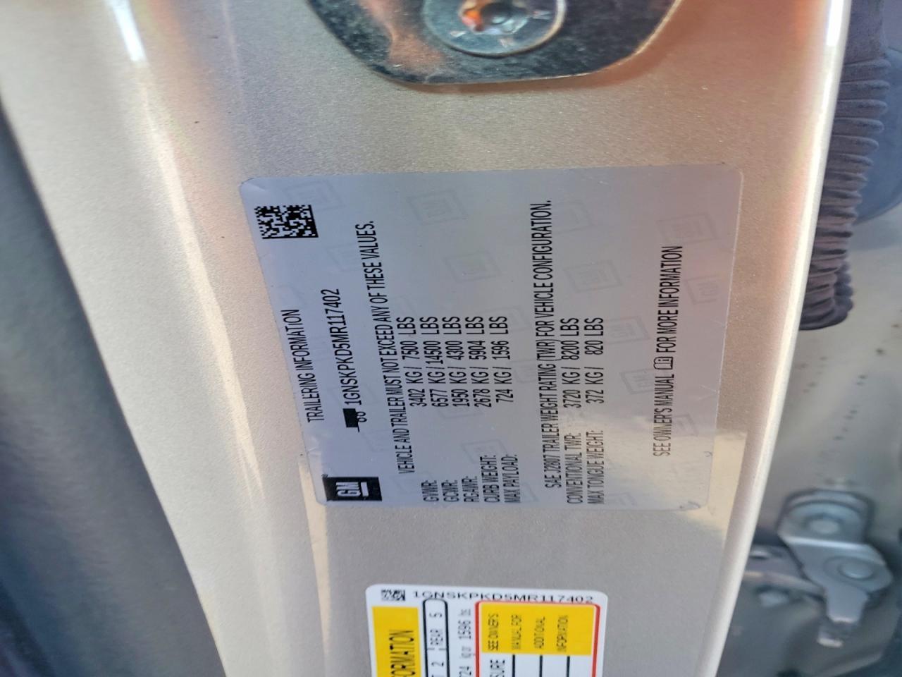 2021 Chevrolet Tahoe K1500 Z71 - zdjęcie 12