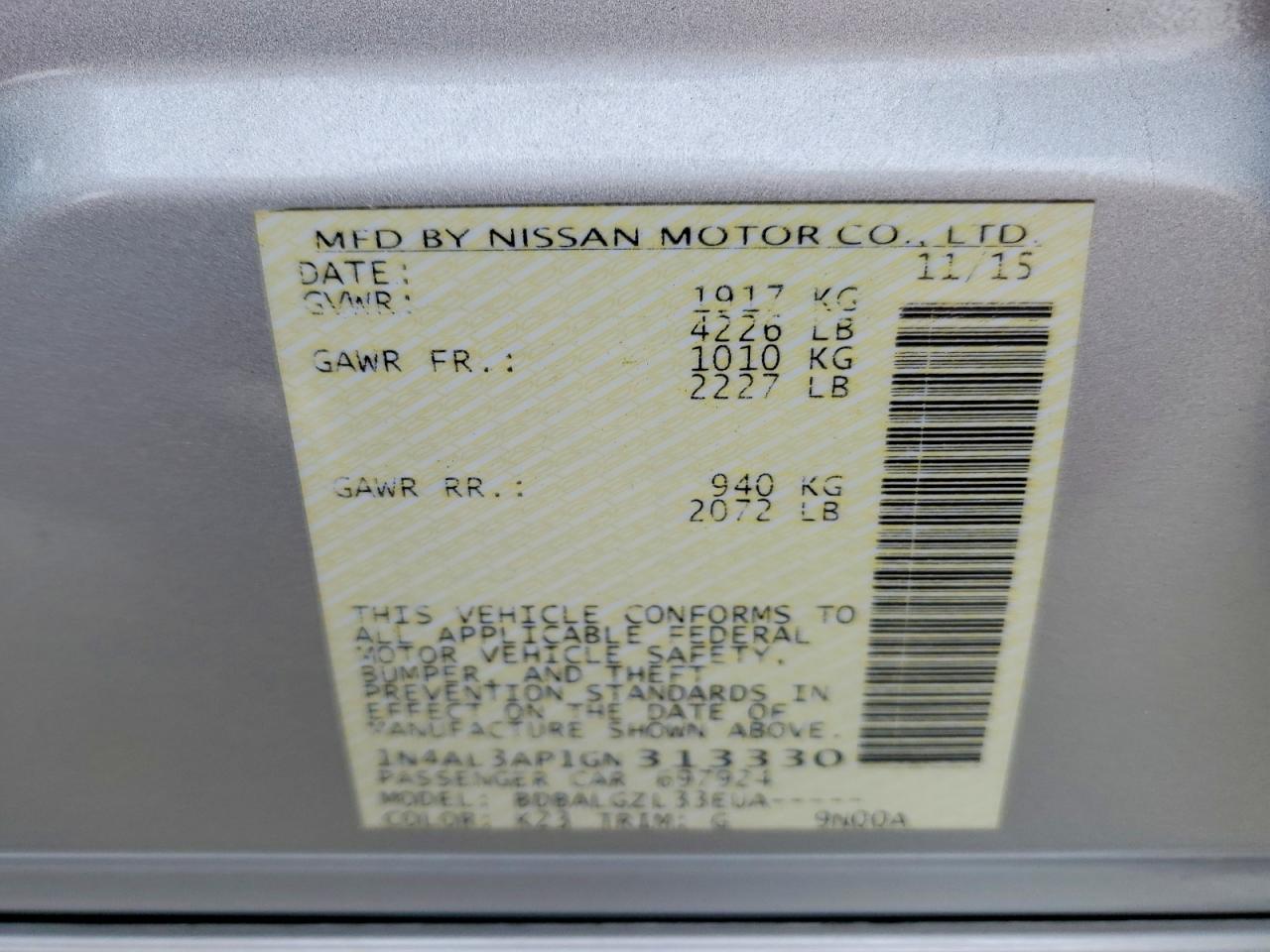 2016 Nissan Altima 2.5 - zdjęcie 12