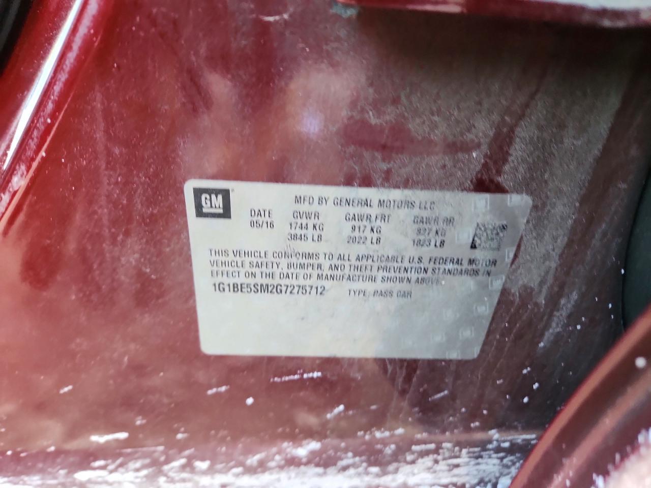 2016 Chevrolet Cruze Lt - zdjęcie 12