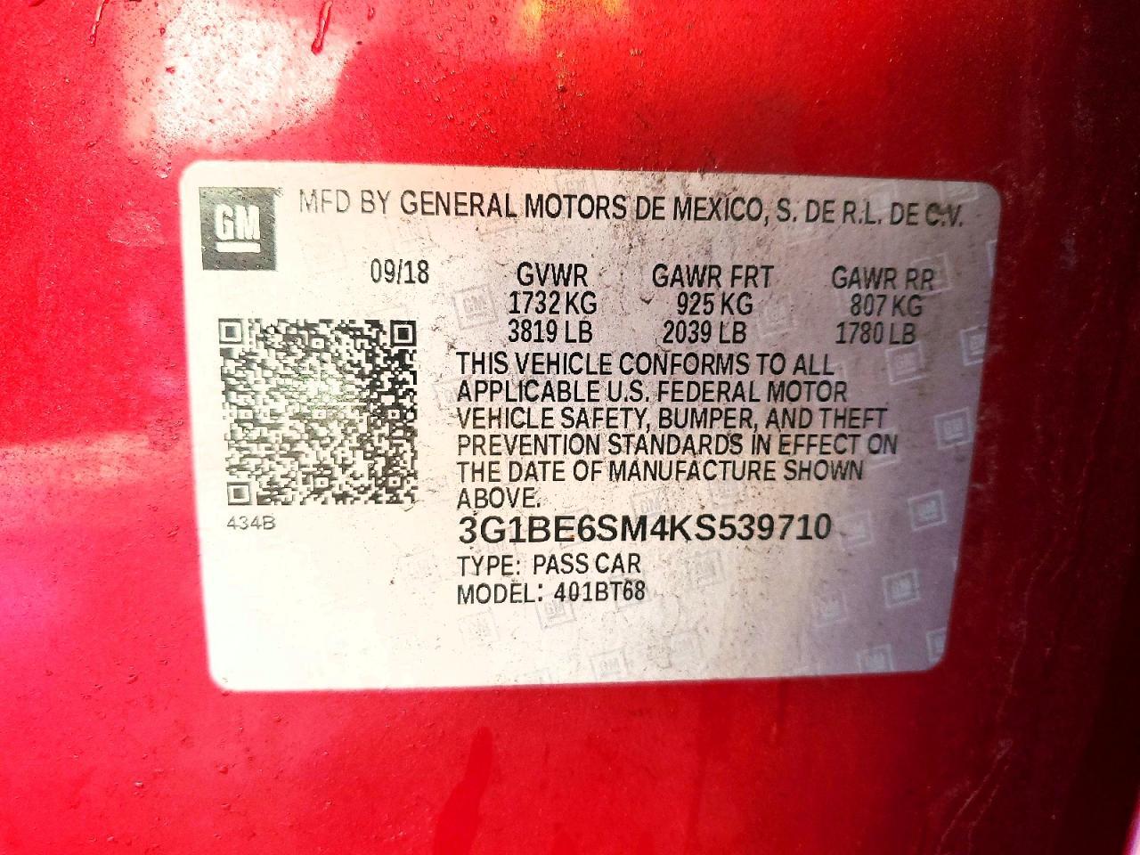 2019 Chevrolet Cruze Lt - zdjęcie 12