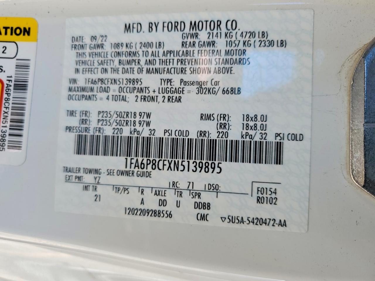 2022 Ford Mustang Gt - zdjęcie 12