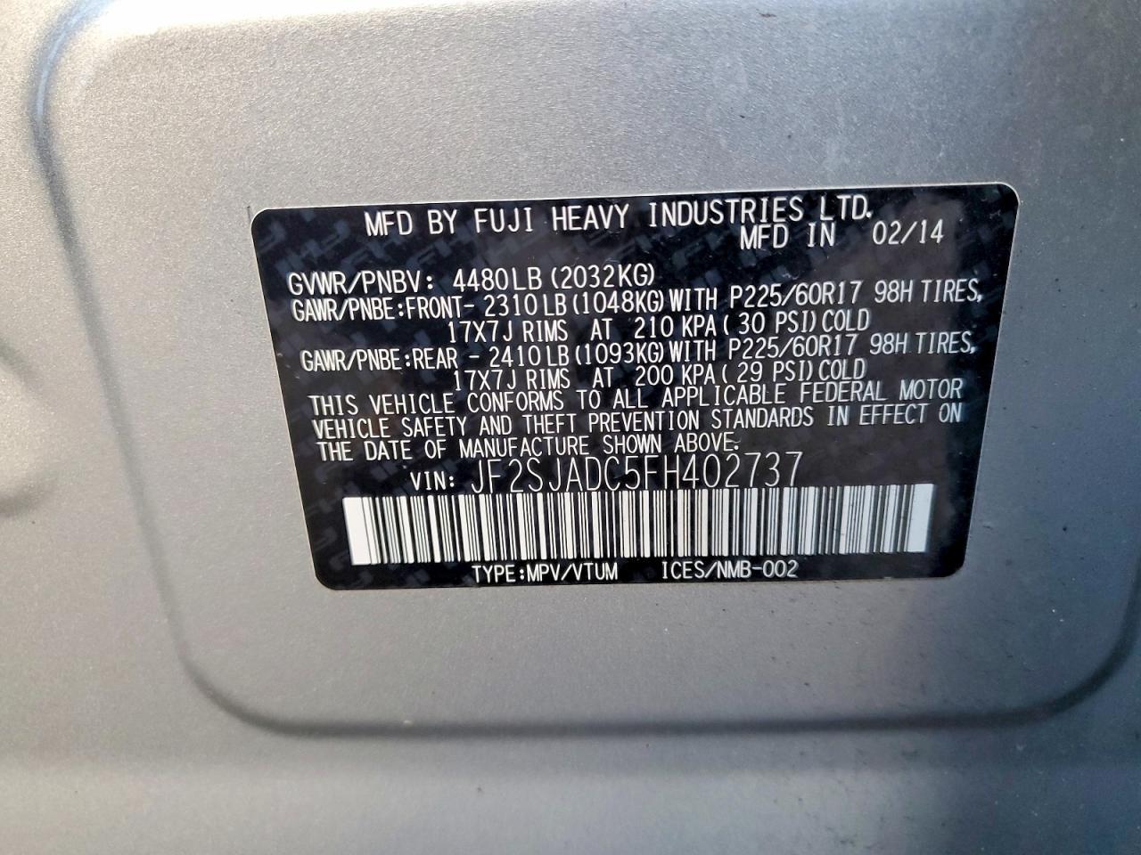 2015 Subaru Forester 2.5I Premium - zdjęcie 13