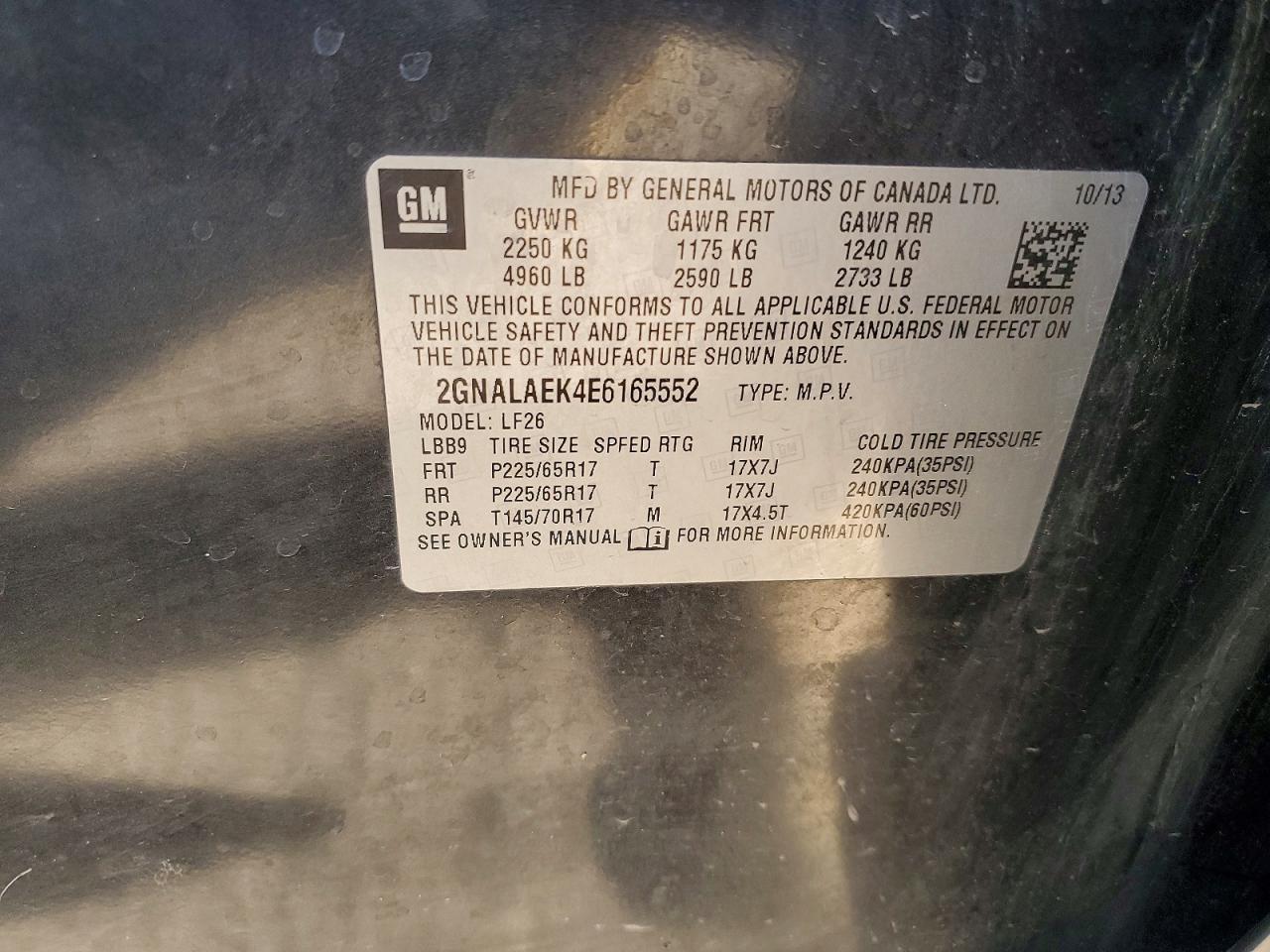 2014 Chevrolet Equinox Ls - zdjęcie 13