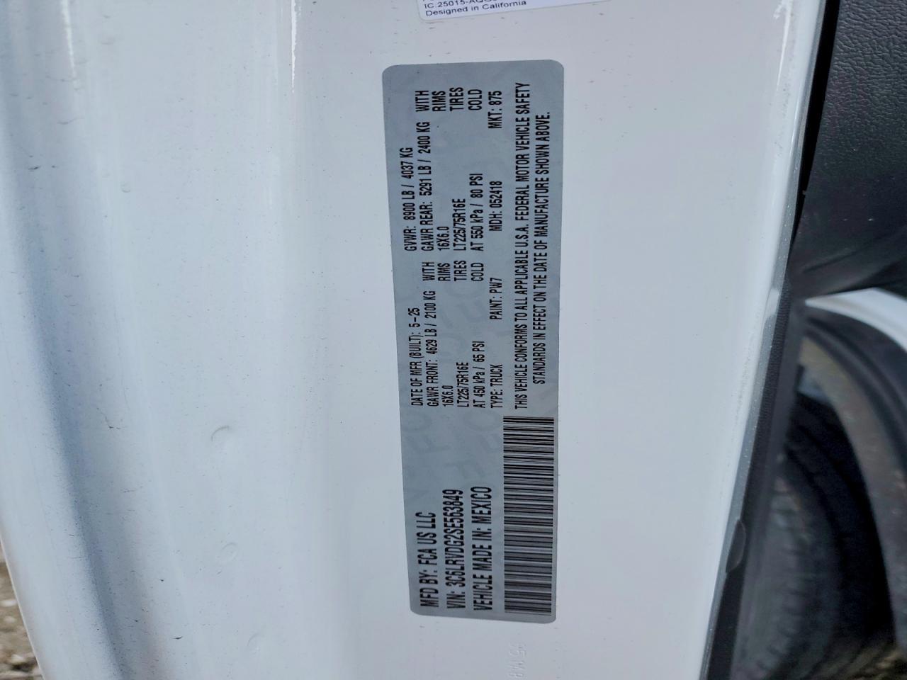 2025 Ram Promaster 2500 2500 High - zdjęcie 14