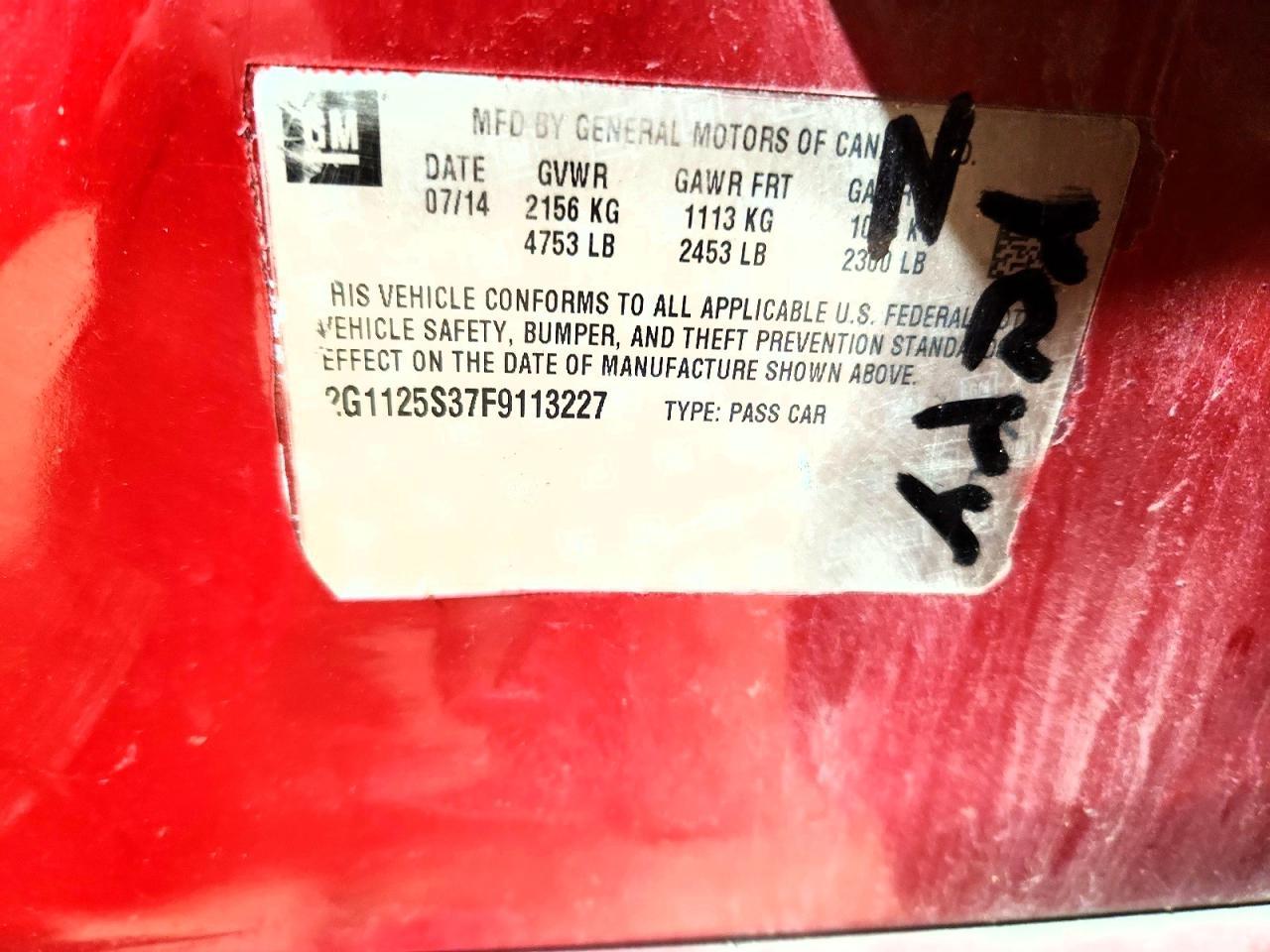 2015 Chevrolet Impala Lt - zdjęcie 13