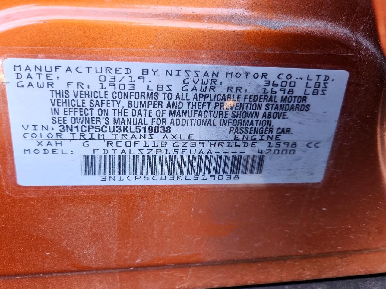 2019 Nissan Kicks S - zdjęcie 13