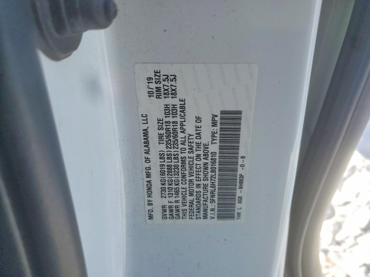 2020 Honda Odyssey Exl - zdjęcie 14