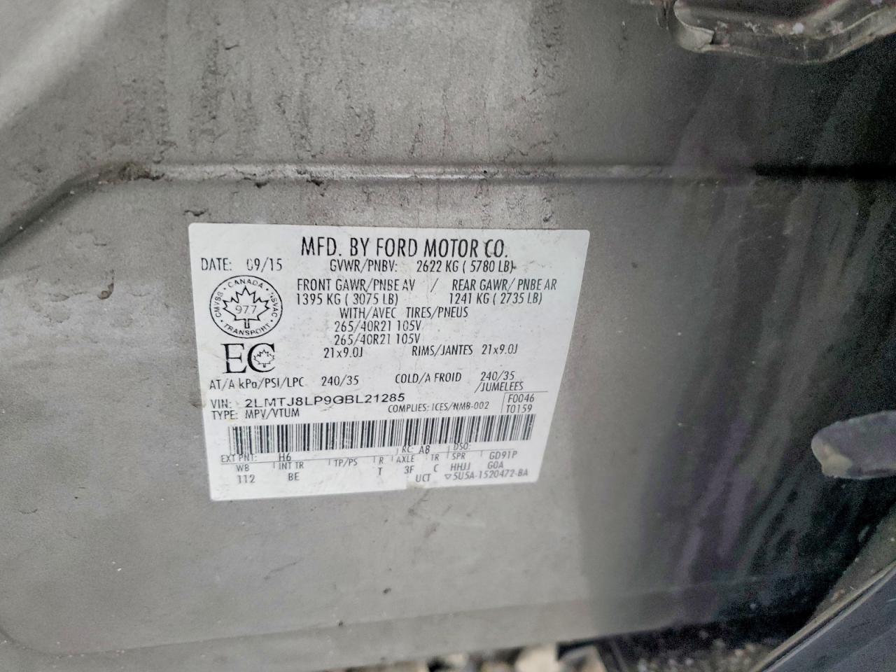 2016 Lincoln Mkx Reserve - zdjęcie 13