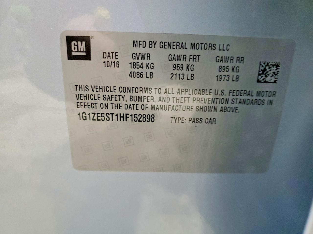 2017 Chevrolet Malibu Lt - zdjęcie 12