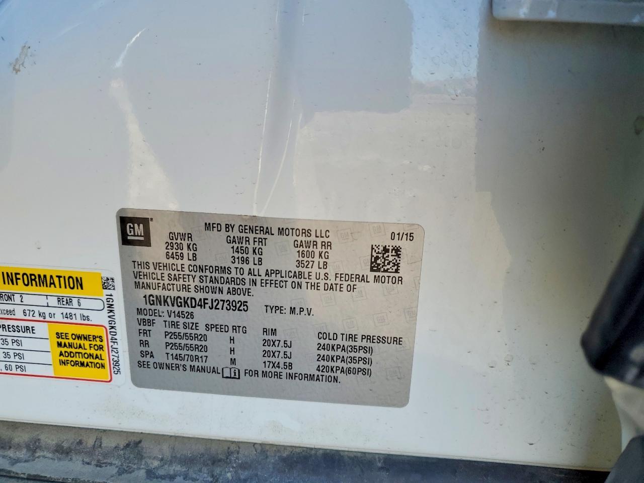 2015 Chevrolet Traverse Lt - zdjęcie 12