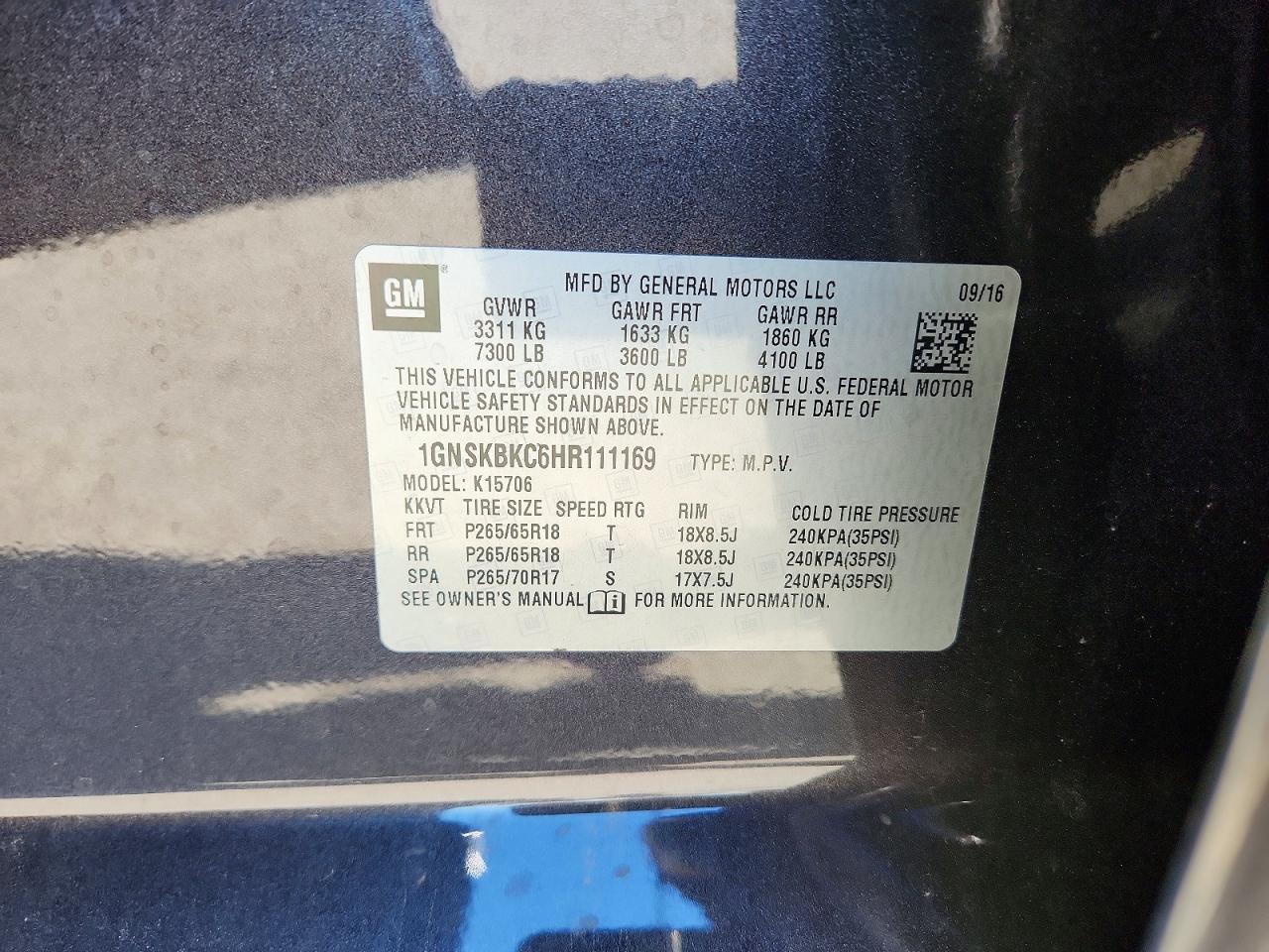 2017 Chevrolet Tahoe K1500 Lt - zdjęcie 13