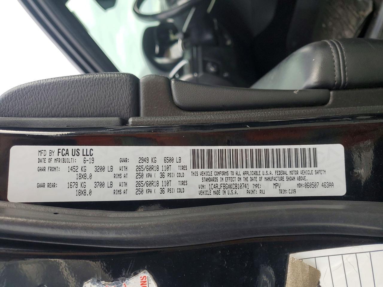 2019 Jeep Grand Cherokee Limited - zdjęcie 13