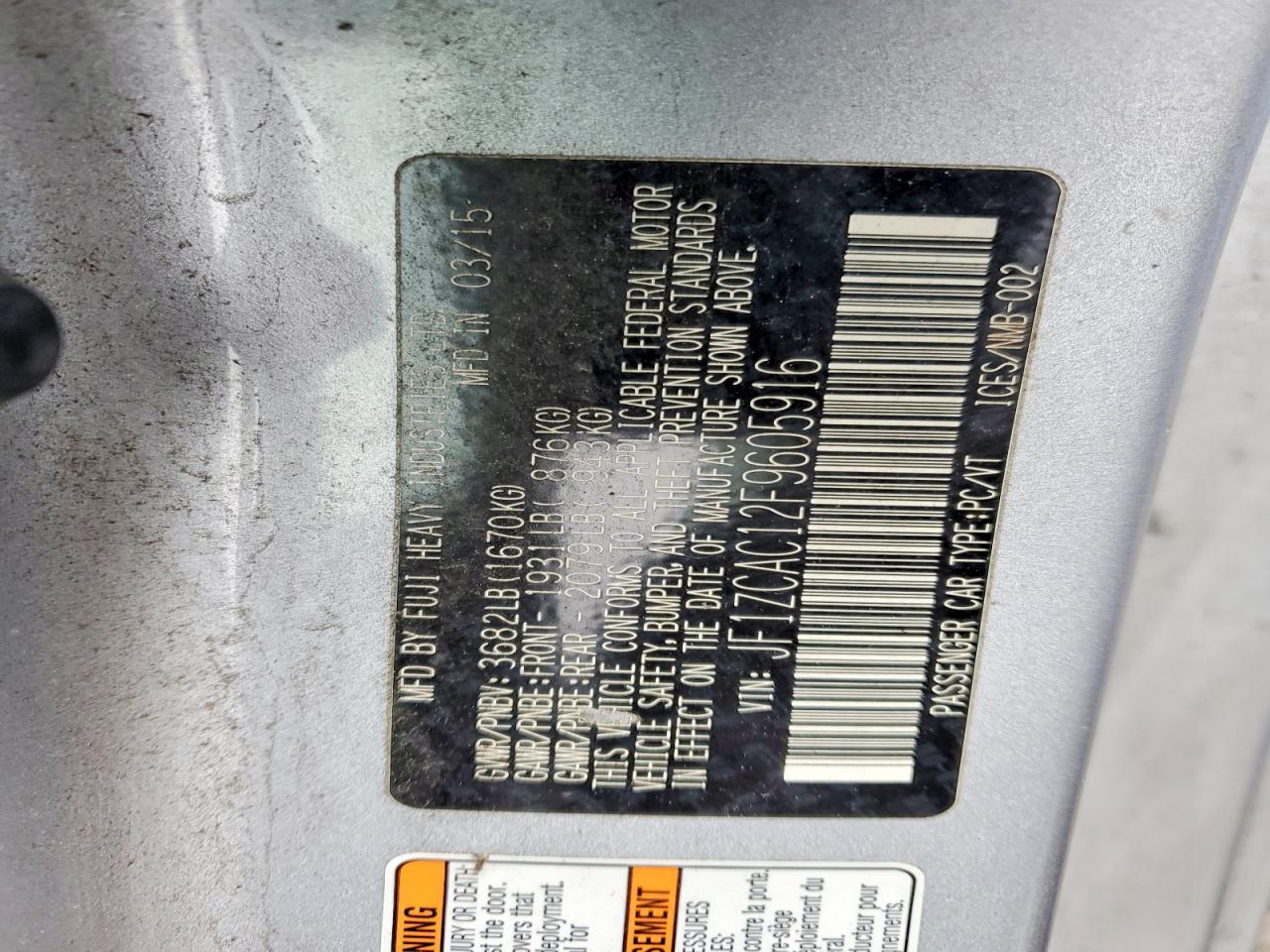 2015 Subaru Brz 2.0 Limited - zdjęcie 13