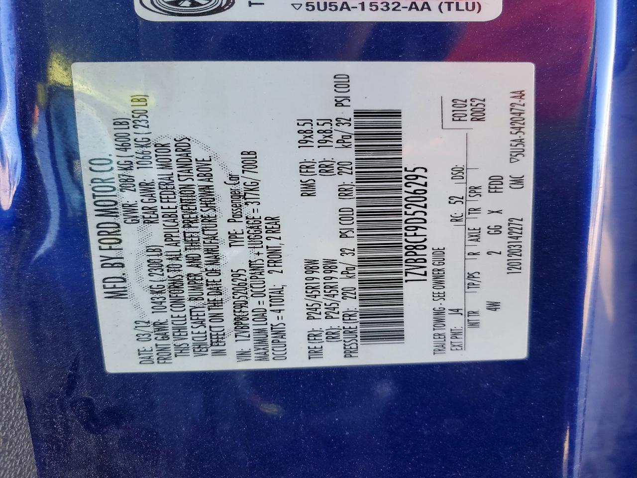 2013 Ford Mustang Gt - zdjęcie 12