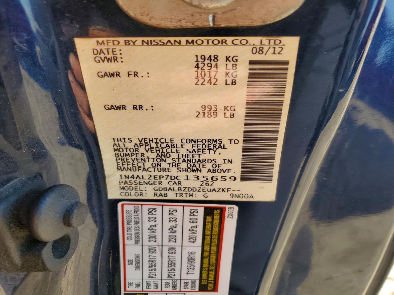 2013 Nissan Altima S - zdjęcie 12