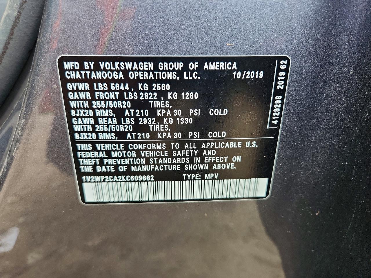 2019 Volkswagen Atlas Se - zdjęcie 13