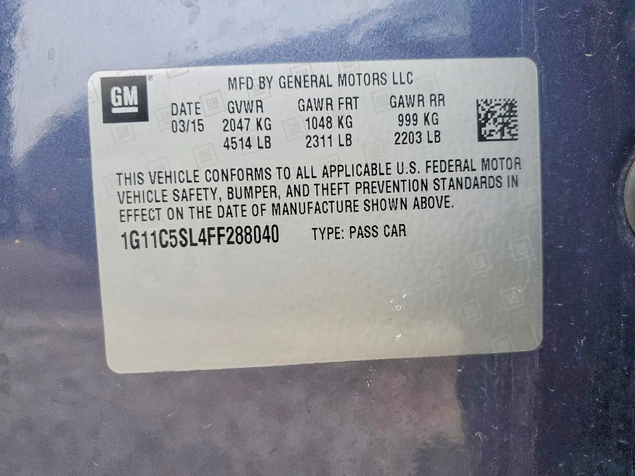 2015 Chevrolet Malibu 1Lt - zdjęcie 12