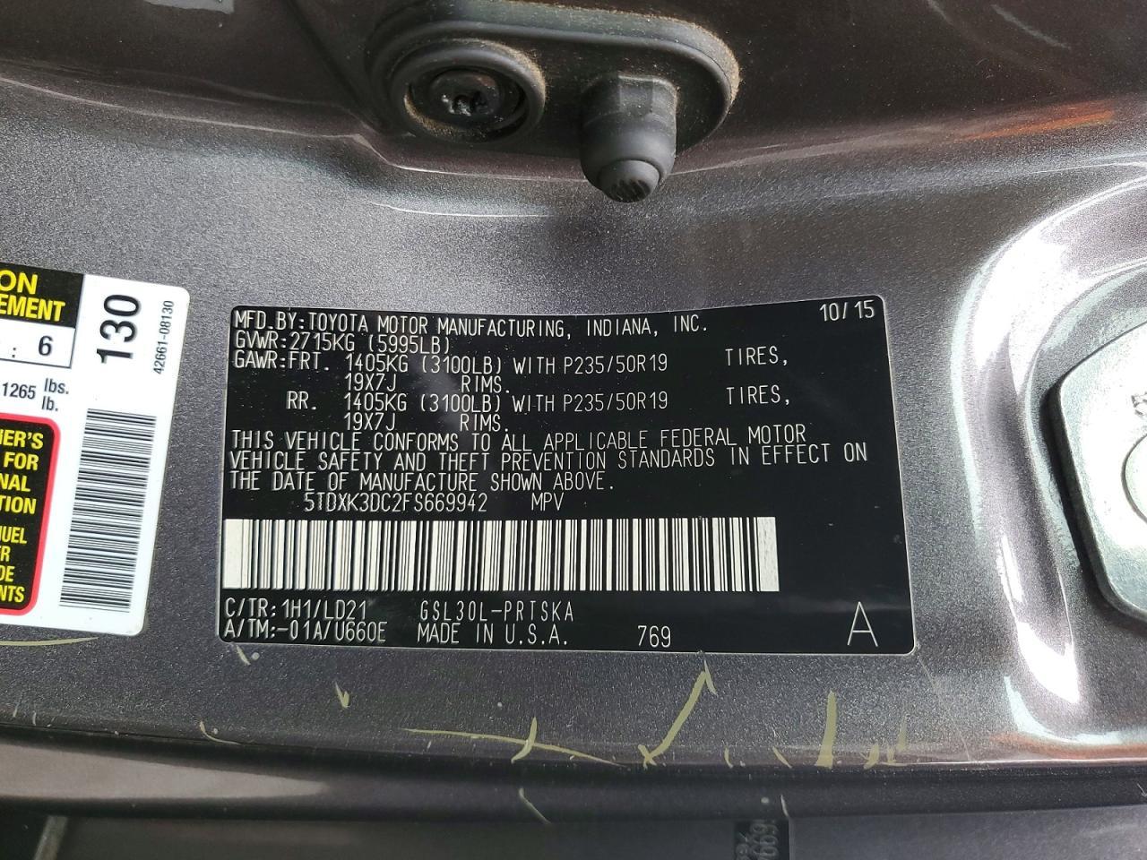 2015 Toyota Sienna Sport - zdjęcie 13