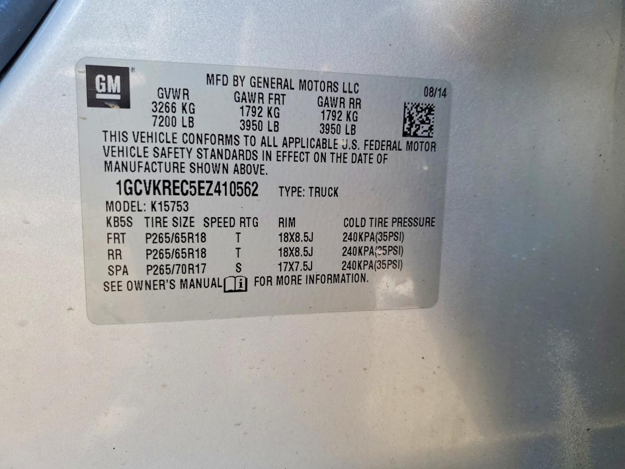 2014 Chevrolet Silverado K1500 Lt - zdjęcie 12