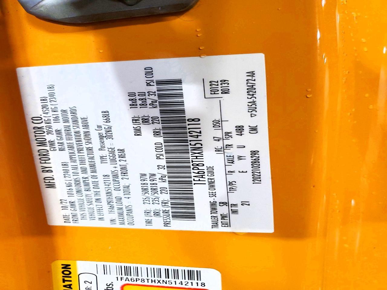 2022 Ford Mustang - zdjęcie 13