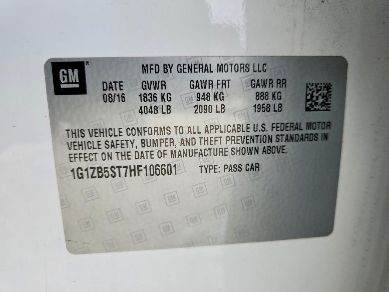 2017 Chevrolet Malibu Ls - zdjęcie 12