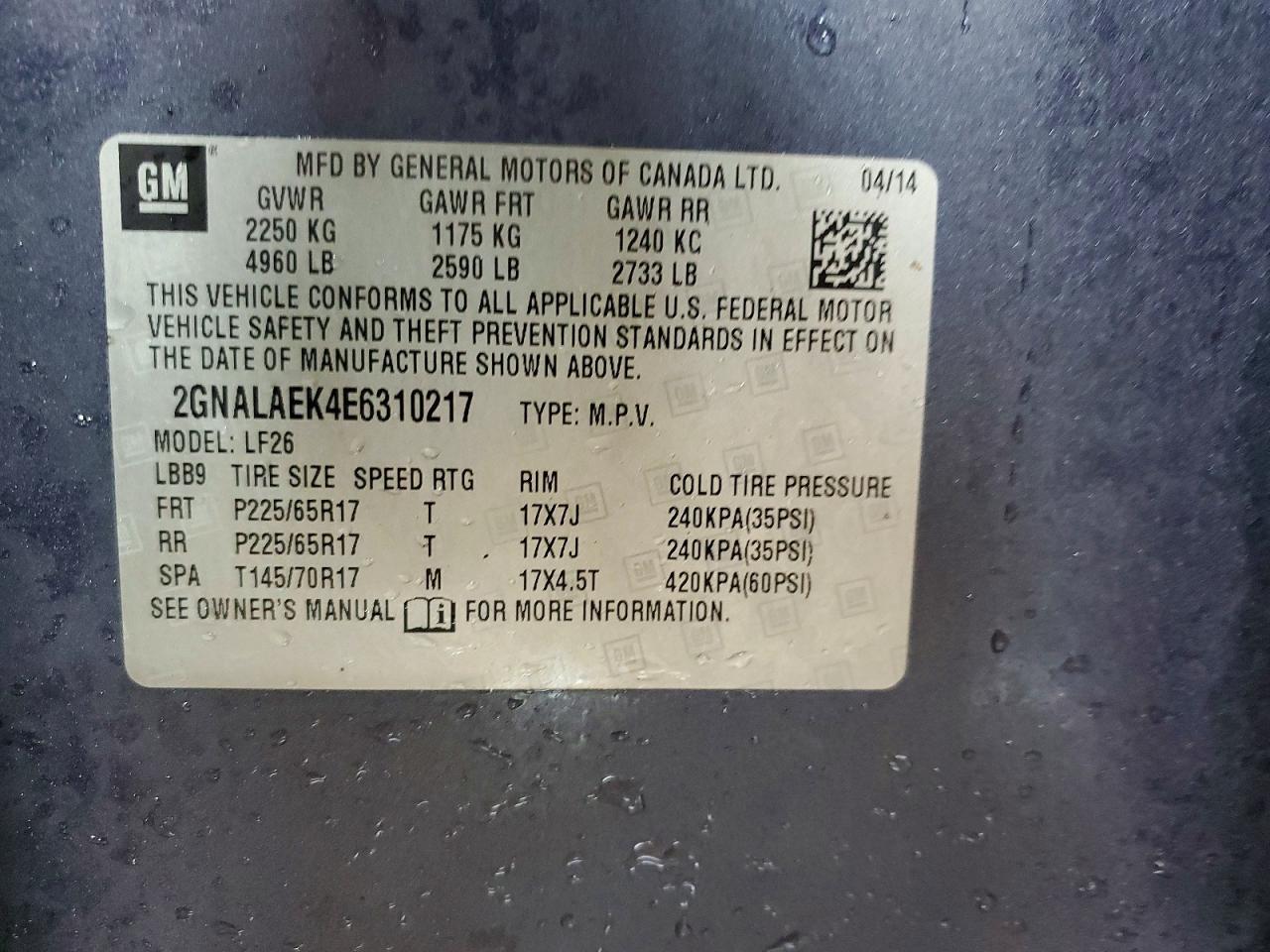 2014 Chevrolet Equinox Ls - zdjęcie 12