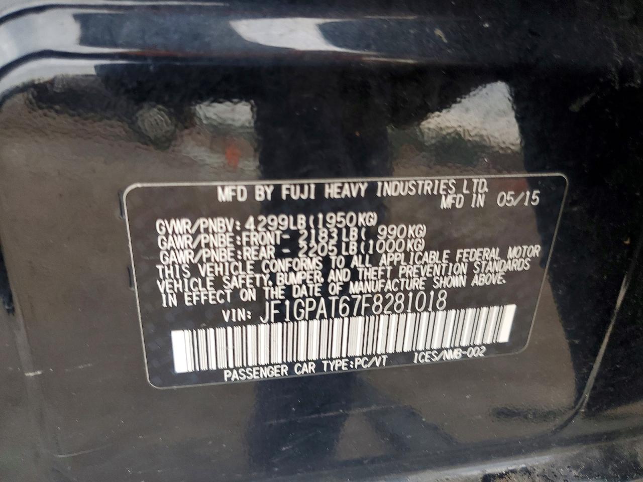 2015 Subaru Impreza Sport - zdjęcie 12