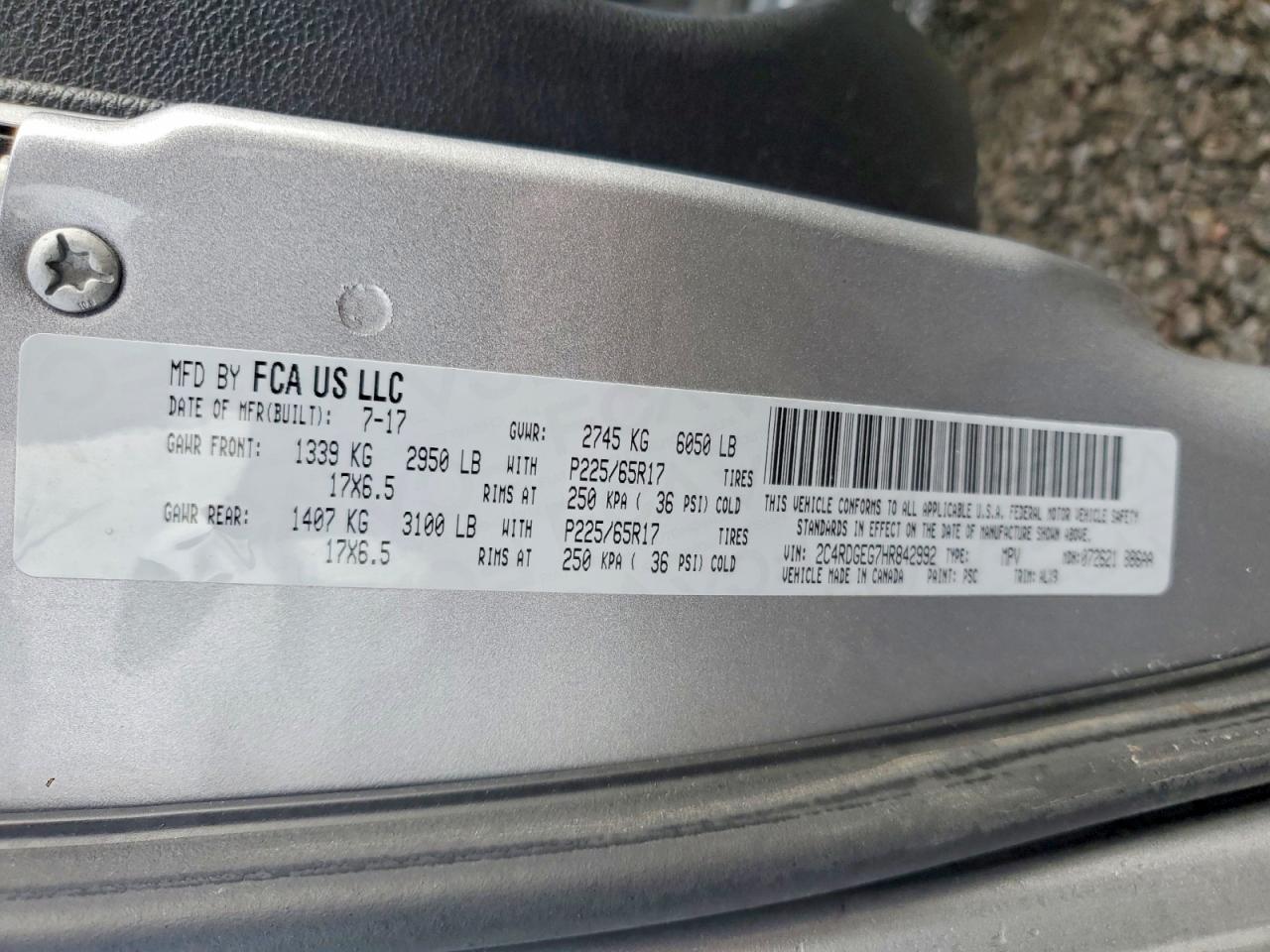 2017 Dodge Grand Caravan Gt - zdjęcie 13