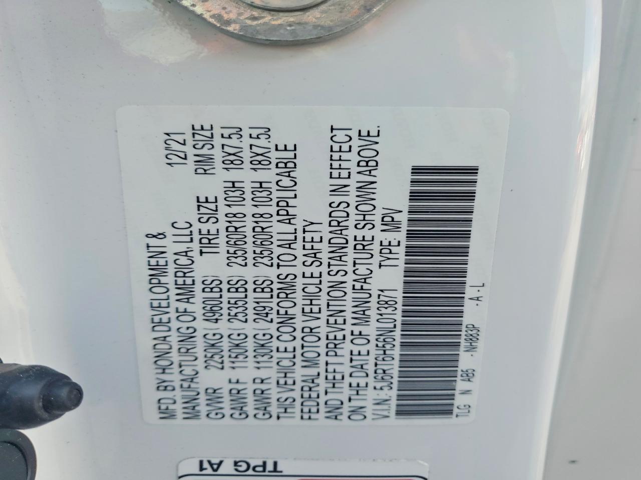 2022 Honda Cr-V Ex - zdjęcie 13