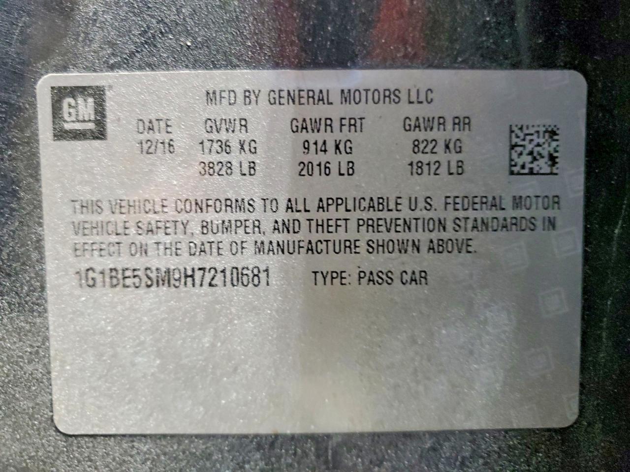 2017 Chevrolet Cruze Lt - zdjęcie 12