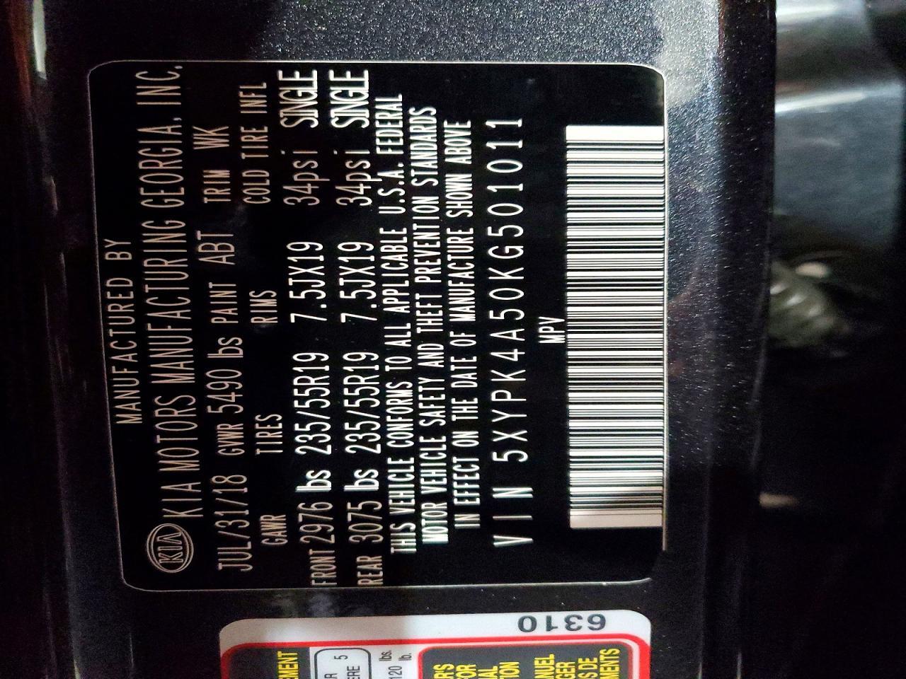 2019 Kia Sorento Sx - zdjęcie 13