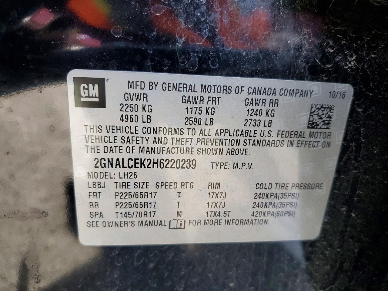 2017 Chevrolet Equinox Lt - zdjęcie 12