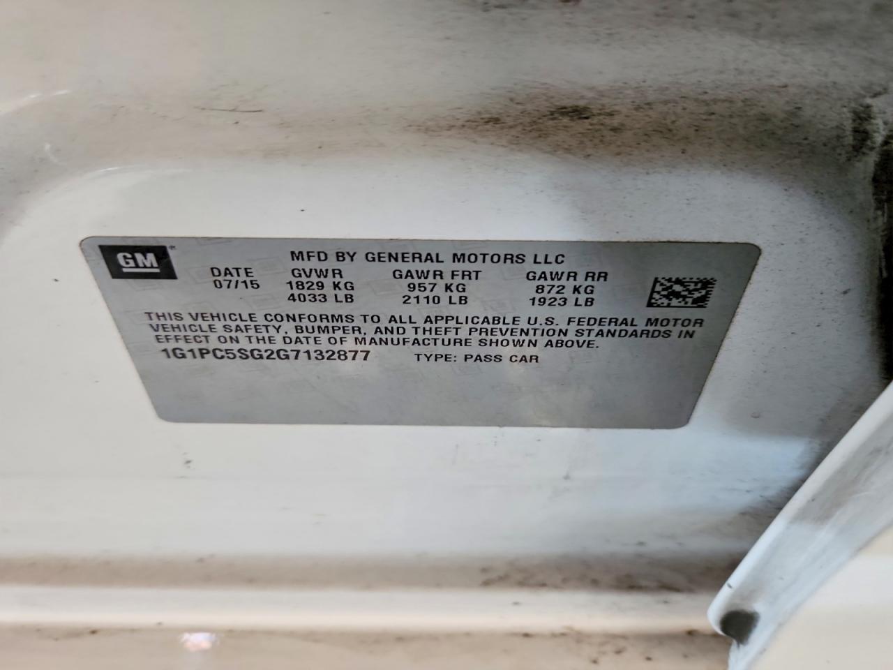 2016 Chevrolet Cruze Limited Ls - zdjęcie 12