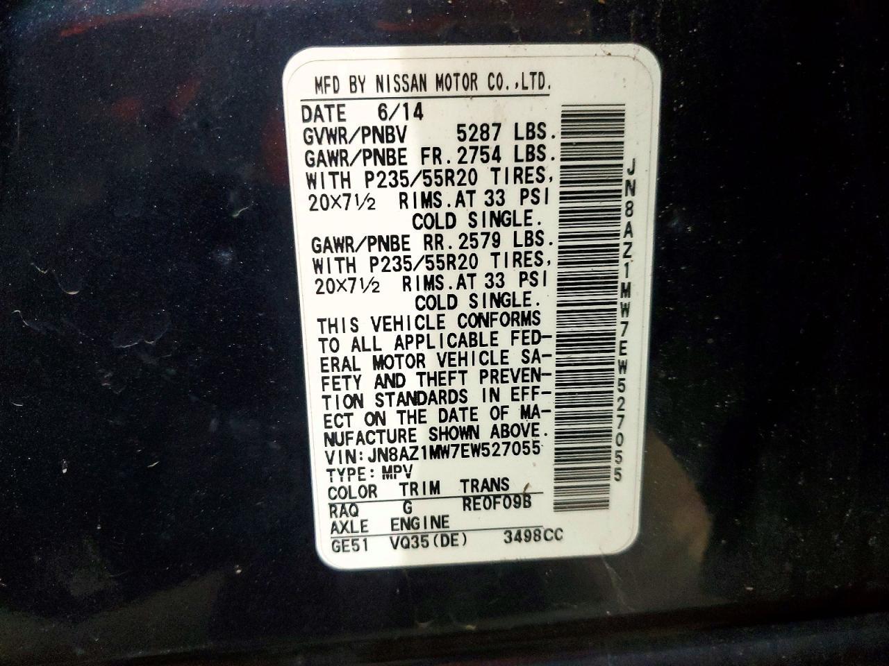2014 Nissan Murano S - zdjęcie 13