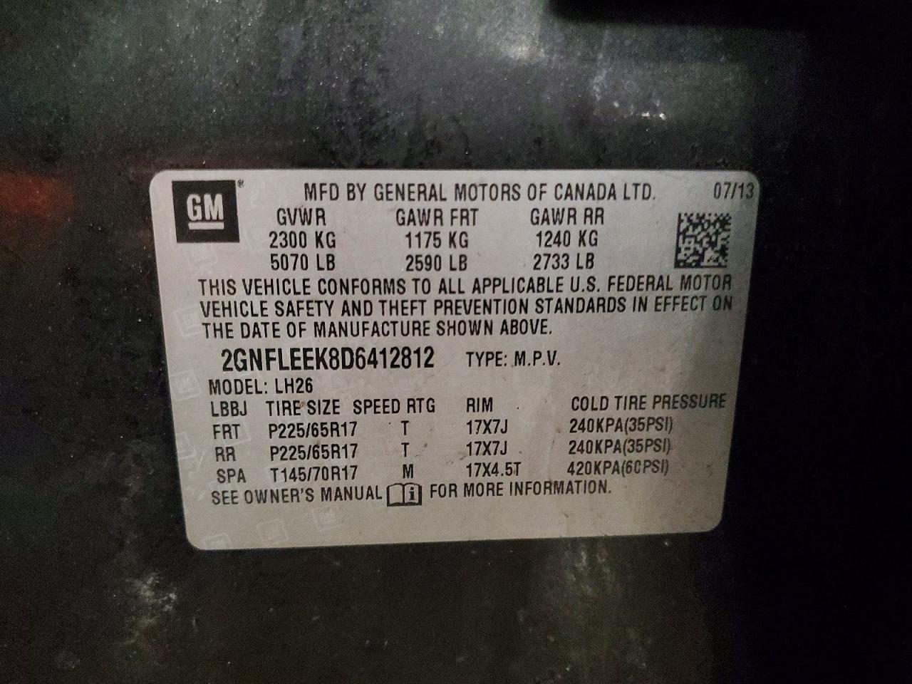 2013 Chevrolet Equinox Lt - zdjęcie 13