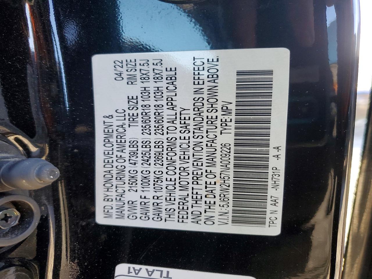 2022 Honda Cr-V Ex - zdjęcie 13