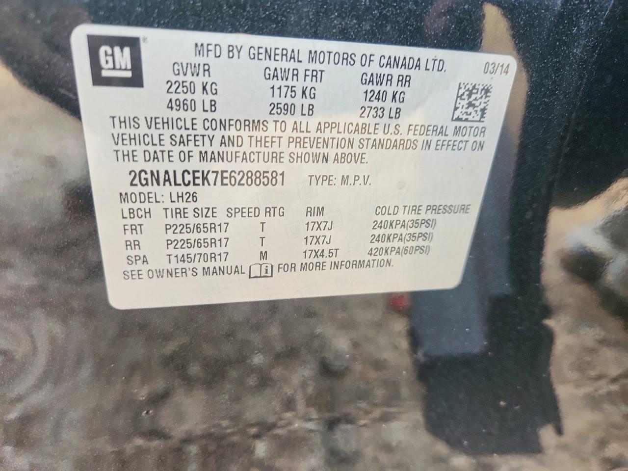 2014 Chevrolet Equinox Lt - zdjęcie 14